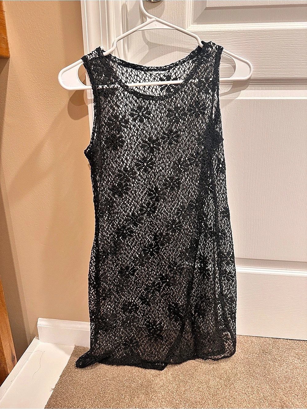 Black Lace Mini Dress Like New
